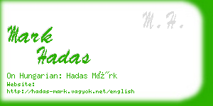 mark hadas business card